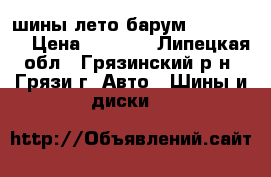 шины лето барум 205/55R16 › Цена ­ 2 000 - Липецкая обл., Грязинский р-н, Грязи г. Авто » Шины и диски   